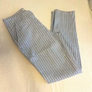H&M cotton chinos / Regular waist /Long Light blue striped
